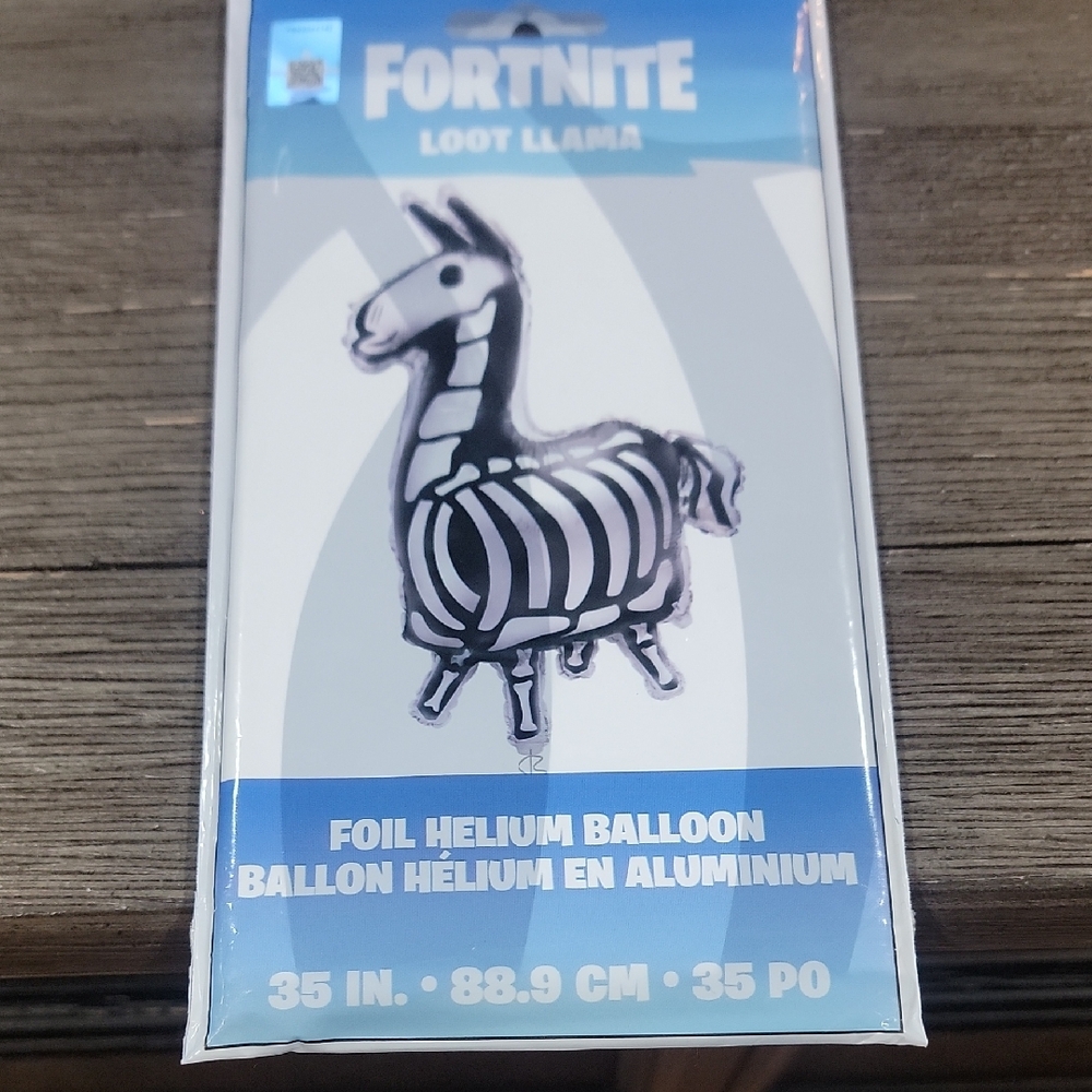 Loot Llama Foil Helium Balloon - Black and White